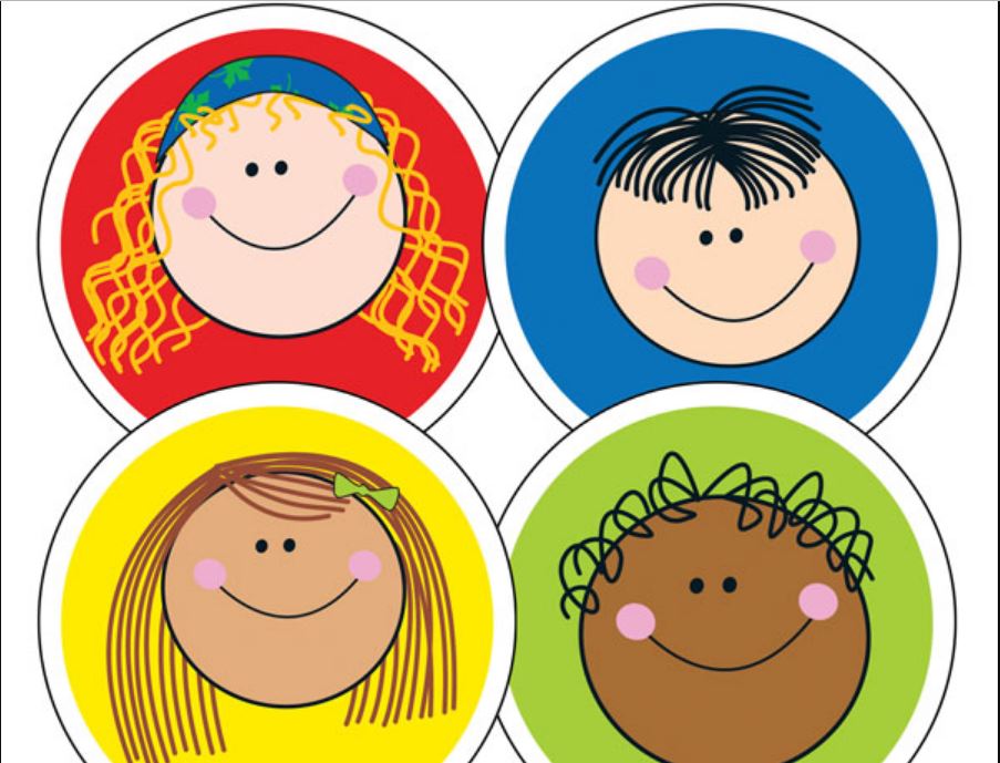 STICK KID FACES CUT-OUTS